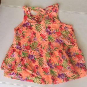 🎏 Justice Tropical print shirt !